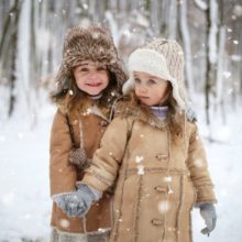 focení dětí v zimě